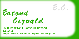 botond oszvald business card